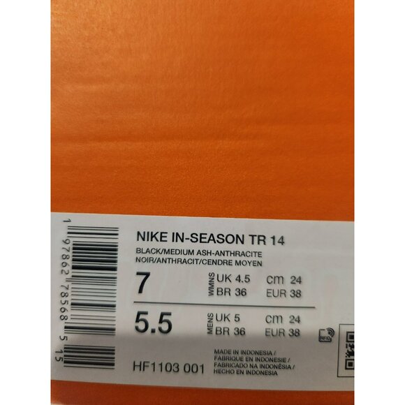 7 WOMEN'S  NIKE IN-SEASON TR 14 ALL TRIPLE BLACK HF1103-001 RUNNING SNEAKERS - Picture 7 of 7